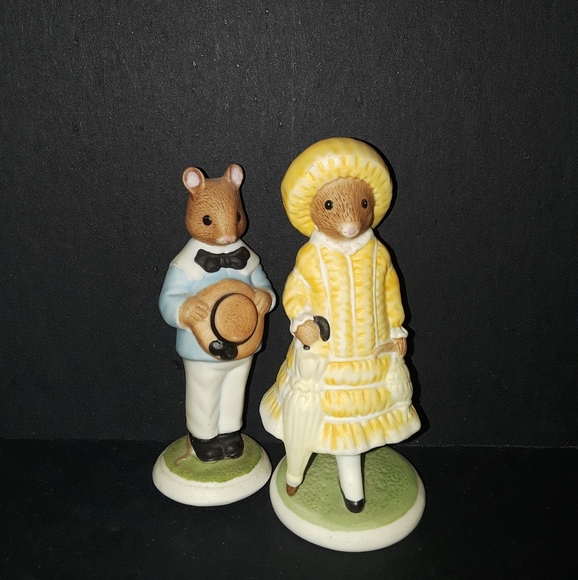 Franklin Mint Woodmouse family, TOM AND VIOLET - Picture 1 of 3